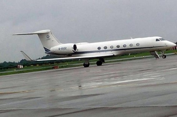 Chinese tycoon's plane leaves from Agartala after repair Chinese tycoon's plane leaves from Agartala after repair